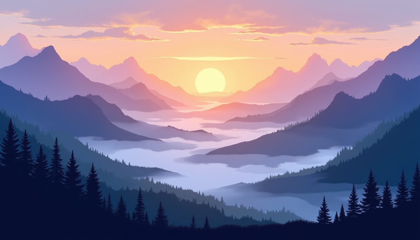 Free Misty Mountain Dawn Image - Mountains, Sunrise, Fog | Download at ...