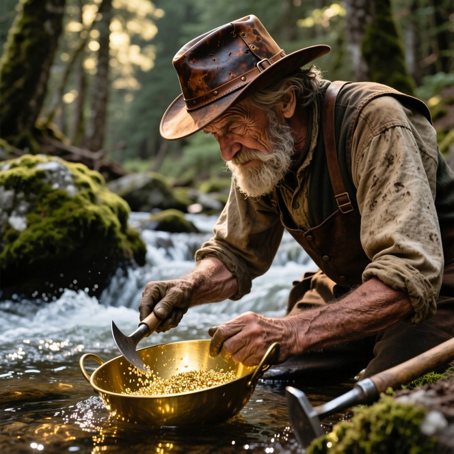 Free Panning For Gold Image | Download at StockCake