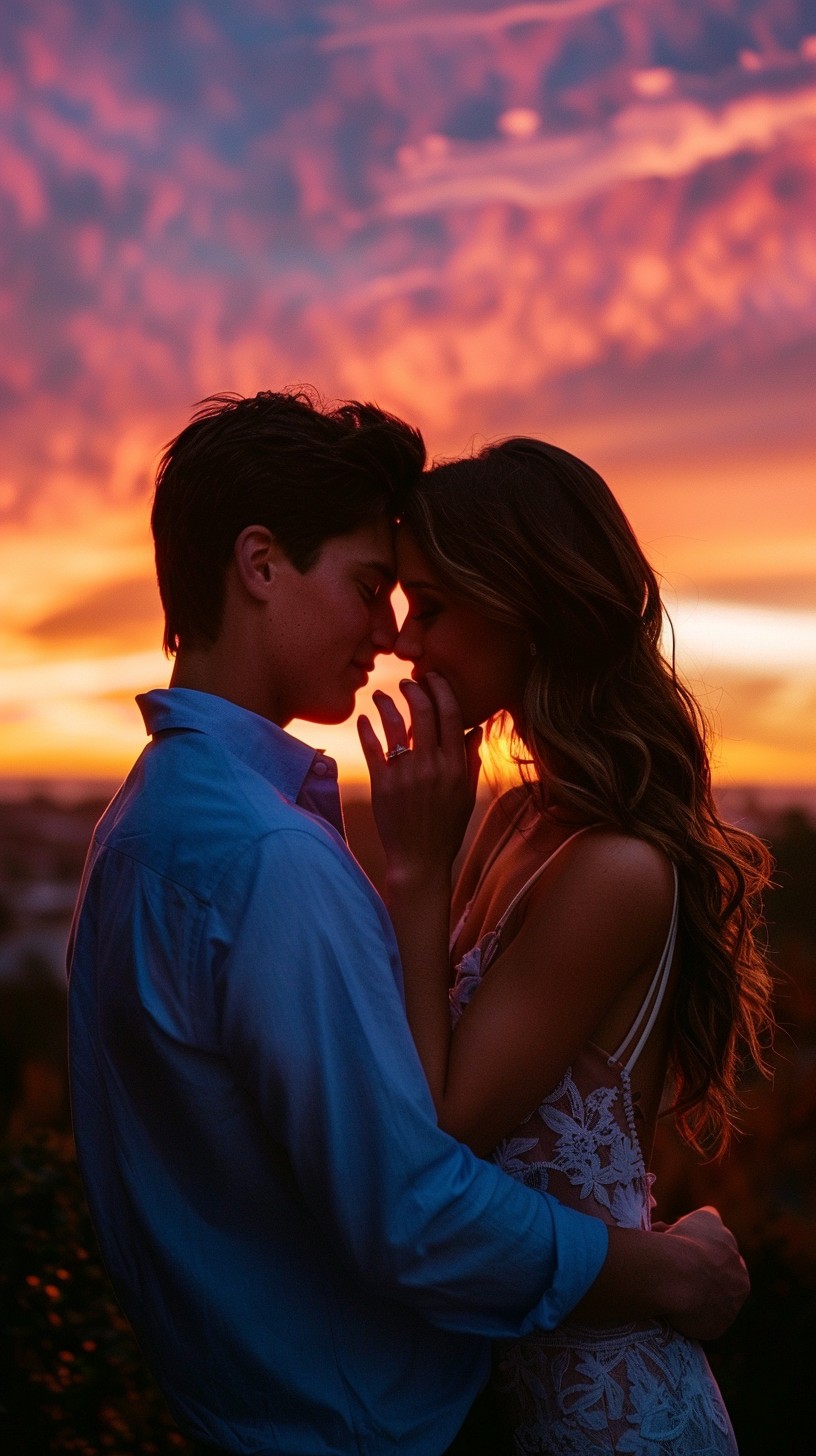 Free Sunset Romantic Embrace Image - Sunset, Romance, Couple | Download ...