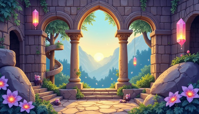 Free Enchanted Ancient Gateway Image - Portal, Archway, Ruins ...