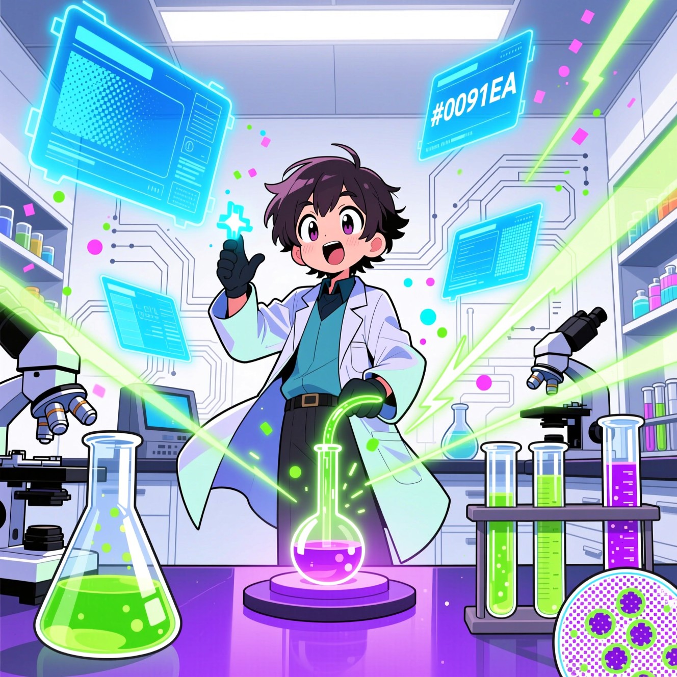 Free Anime Lab Breakthrough Image - Anime, Laboratory, Scientist ...