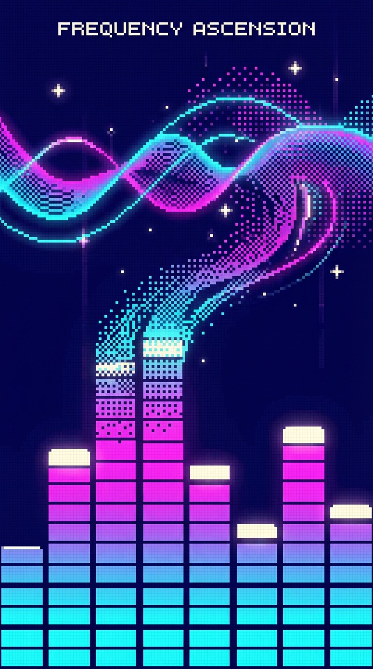 Free Sound Waves Rising Image - Pixel, Art, Synthwave | Download at ...