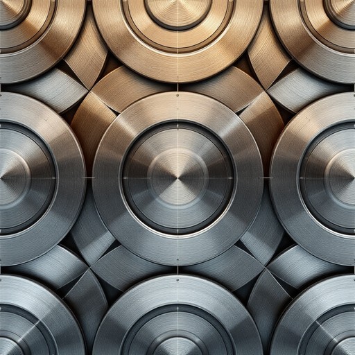 Free Metallic Circles Pattern Photo - Metallic, Industrial, Geometric ...