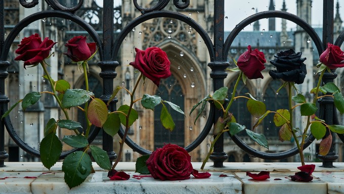 Free Gothic Roses Parchment Image - Gothic, Roses, Cathedral | Download ...