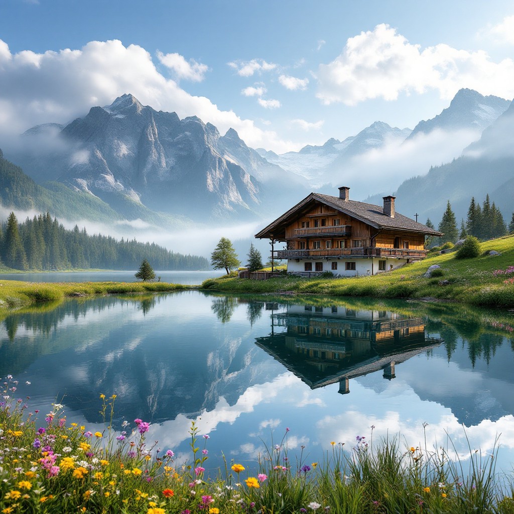 Free Alpine Lake Paradise Image - Alpine, Chalet, Mountains | Download ...