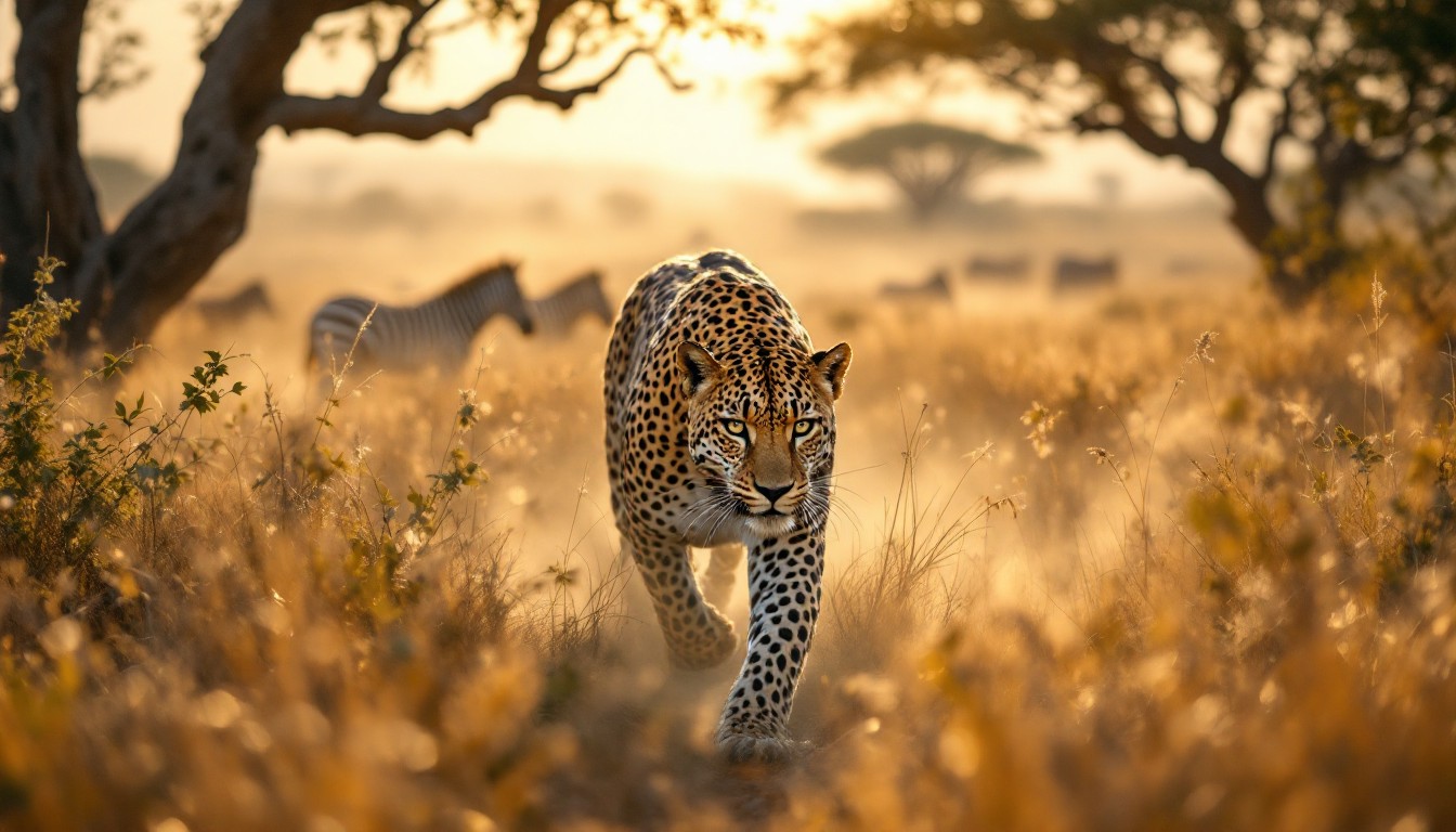 Free Leopard Stalks Prey Image - Leopard, Savanna, Dawn | Download at ...
