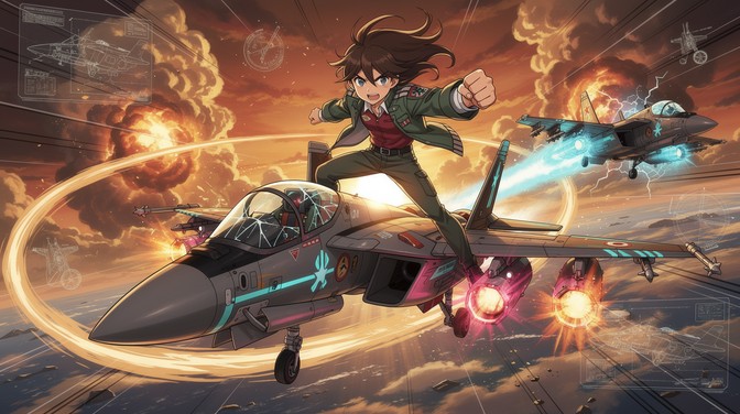 Plane Racing Anime Free Descent Into Disaster Image - Aircraft, Crash, Anime | Download at ...