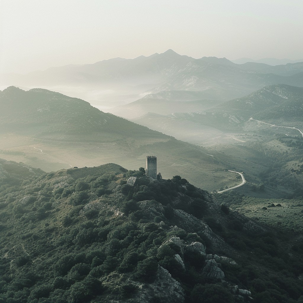 Free Misty mountain landscape Image - Mist, Mountain, Tower | Download ...