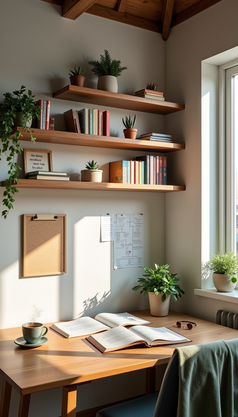 Free Cozy study nook Image - Workspace, Desk, Shelves | Download at ...