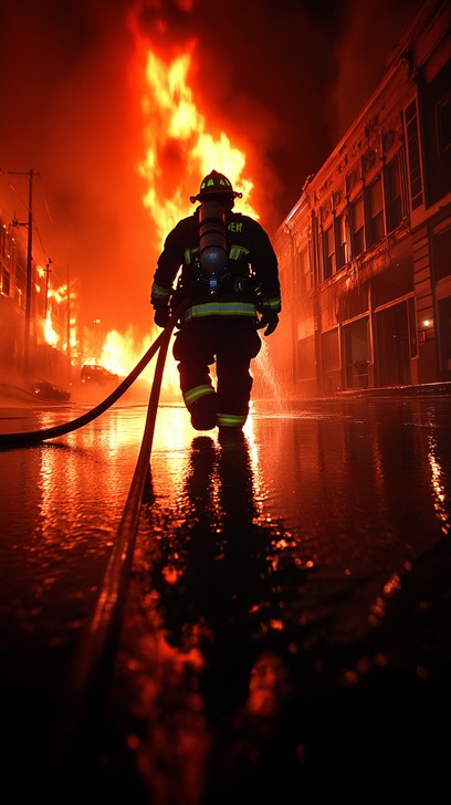 Free Firefighter in Action Image - Firefighter, Fire, Rescue | Download ...