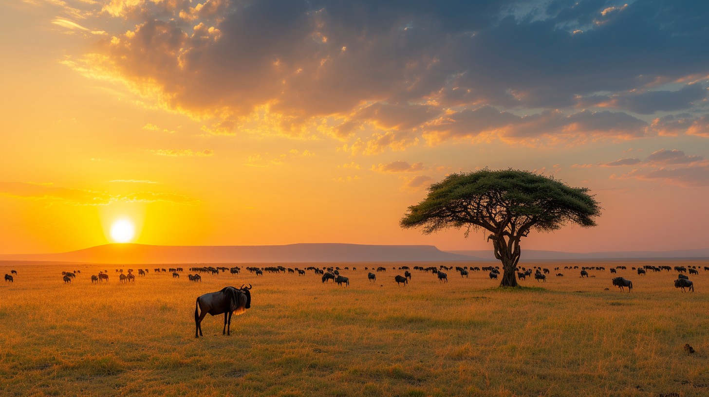 Free Savannah Sunset Serenity Image - Sunset, Savannah, Africa ...