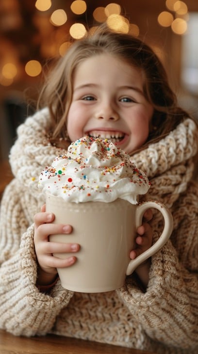 Free Joyful Winter Treat Image - Girl, Smiling, Mug | Download at StockCake