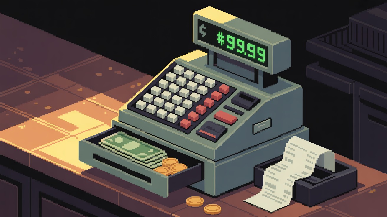 Pixel Register Free Retro Register Glow Image - Pixel, Register, Cash | Download at ...