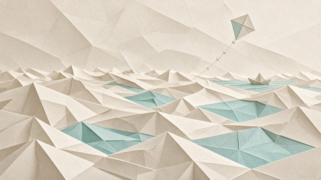 Foled Paper Download Origami Desert Dunes Stock Images for Free | StockCake