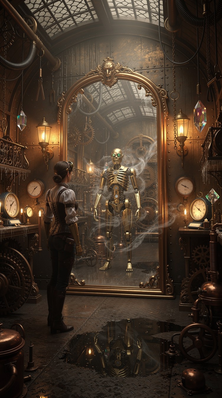 Free Steampunk Mirror Transformation Image - Steampunk, Mirror ...