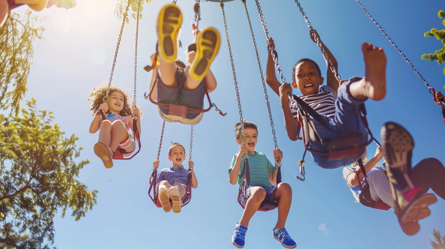 Free Joyful Swing Ride Photo - Children, Playground, Swings | Download ...