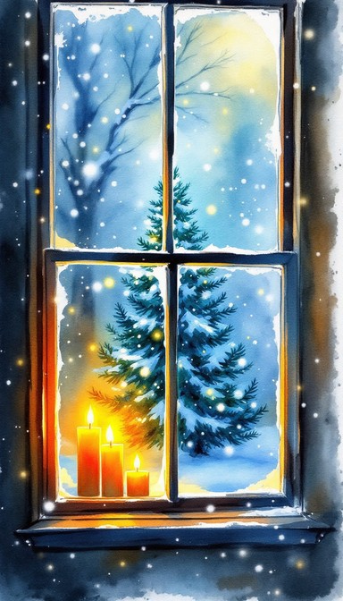 Free Snowy Window View Image - Winter, Snow, Window | Download at StockCake