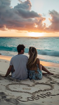 Download Sunset Beach Romance Image - Sunset, Beach, Romance