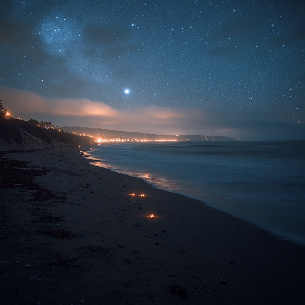 Free Starry night beach Image - Night, Stars, Beach | Download at StockCake