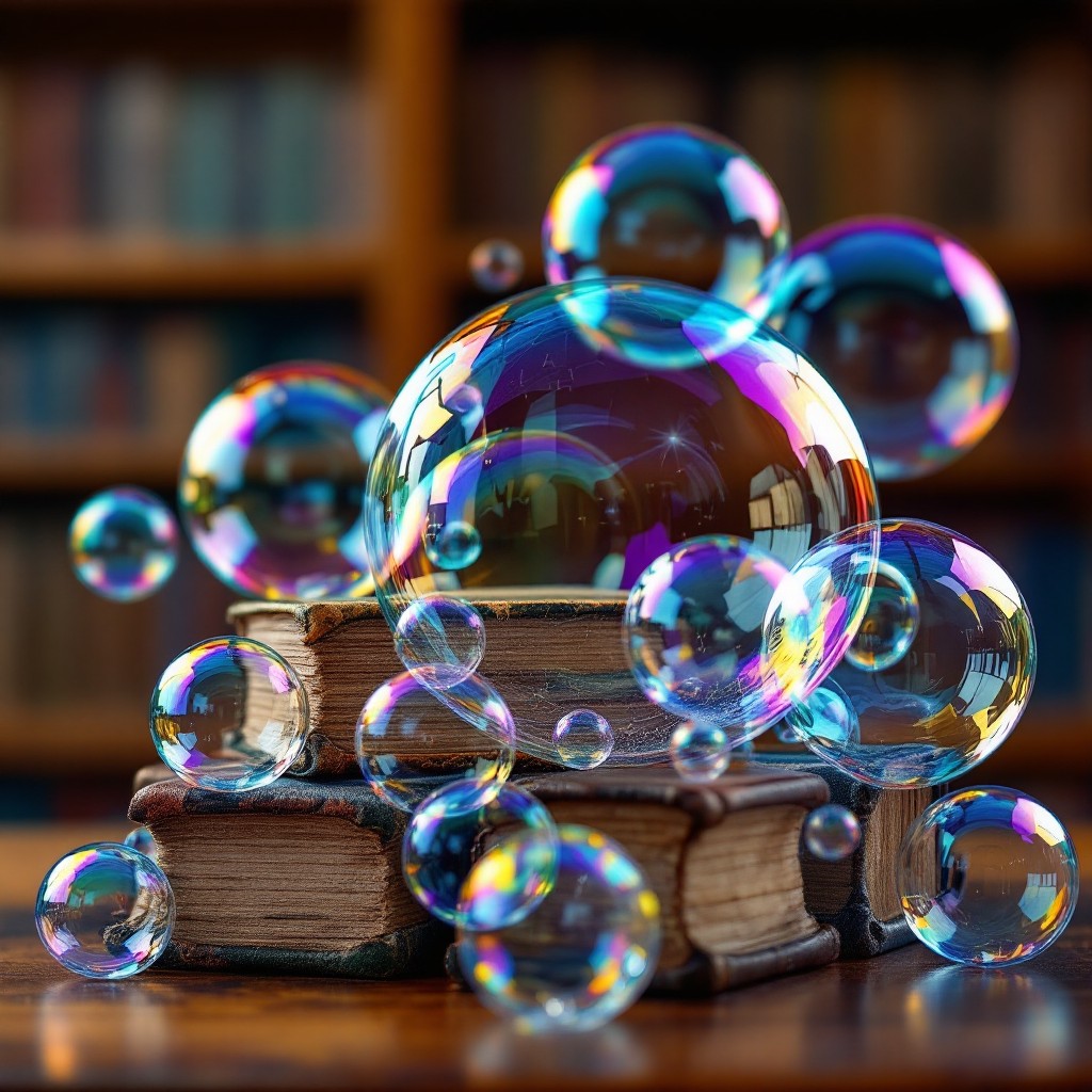 Free Rainbow Book Bubbles Image - Bubbles, Library, Books | Download at ...