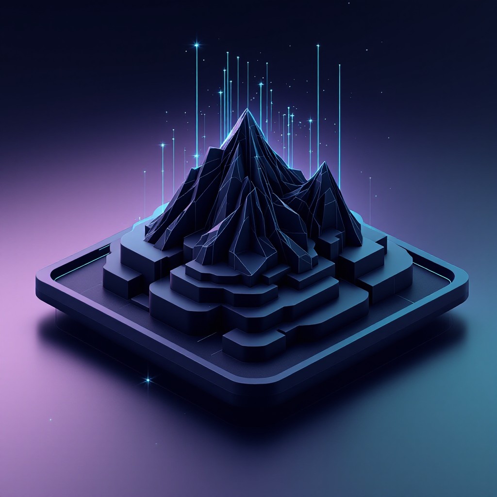 Free Digital Mountain Grid Image - Geometric, Mountain, Digital ...