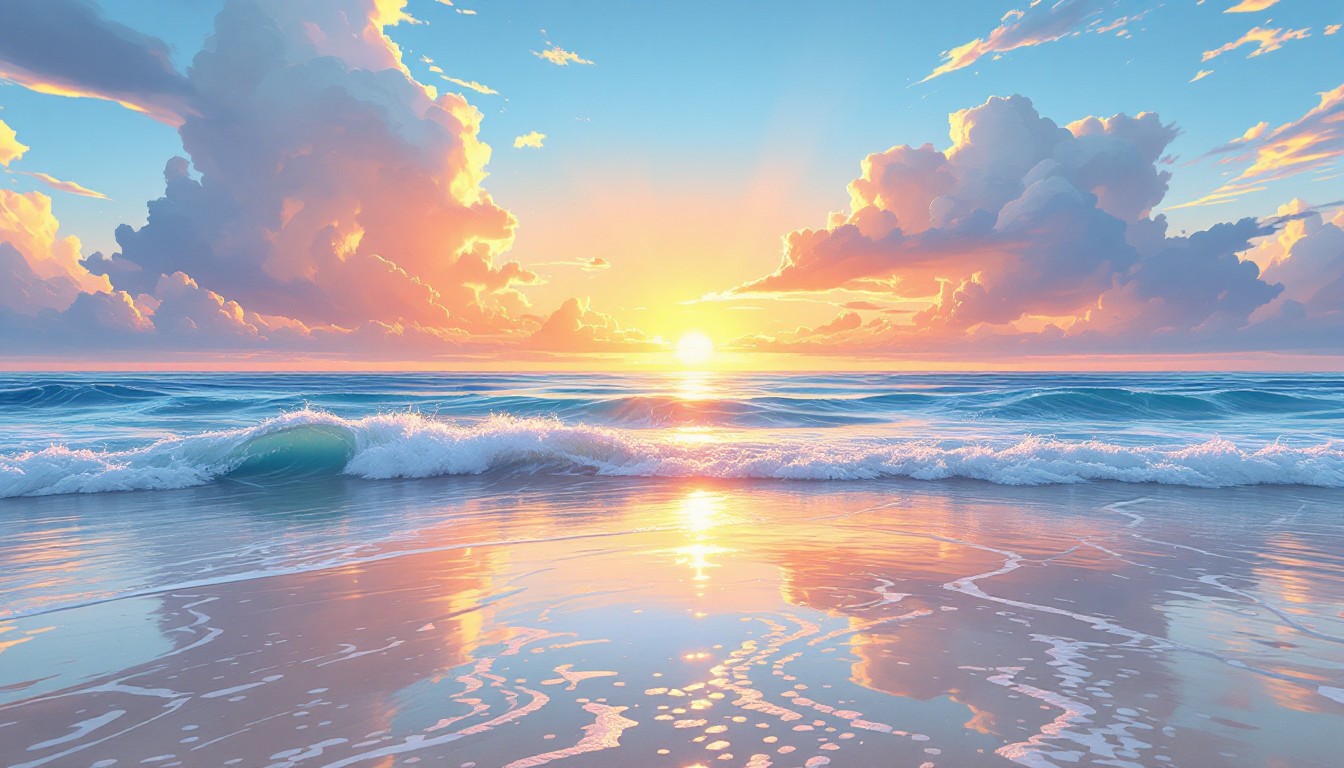 Free Golden Ocean Sunrise Image - Sunrise, Beach, Ocean | Download at ...