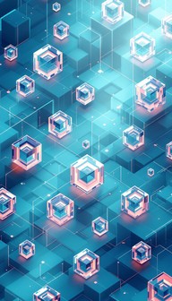Free Crystalline Cube Cascade Image - Isometric, Geometric, Minimal ...