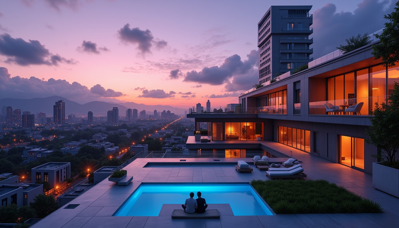 Free Twilight Urban Oasis Image - Luxury, Penthouse, Cityscape ...