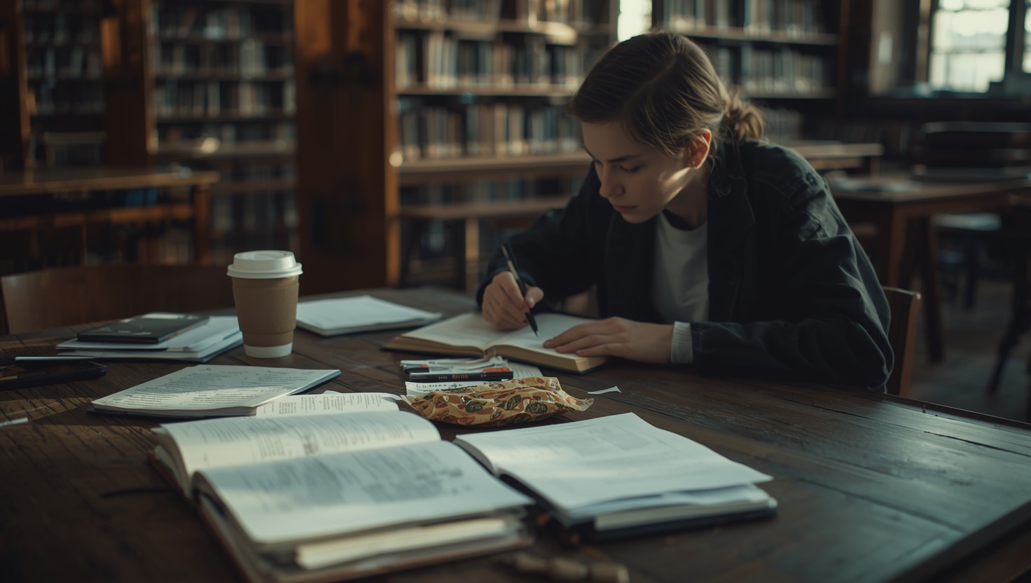 Free Deep Library Focus Image - Student, Studying, Library | Download ...
