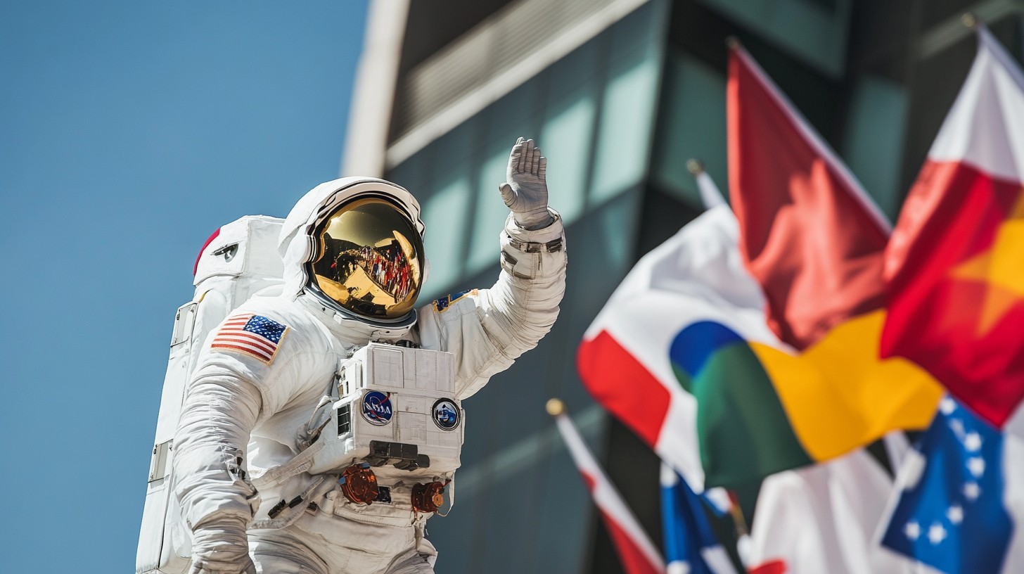 Free Astronaut saluting proudly Image - Astronaut, Flags, Salute ...