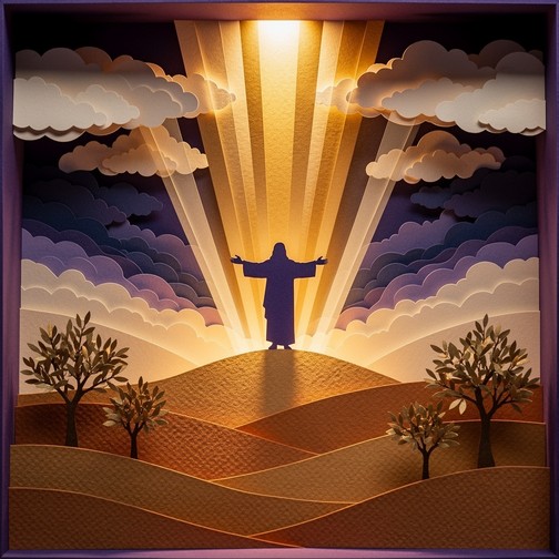 Free Divine Paper Illumination Image - Jesus, Silhouette, Papercraft ...