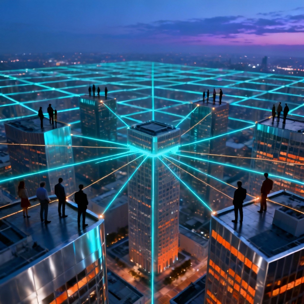 Free Connected Urban Network Image - Cityscape, Network, Connections ...