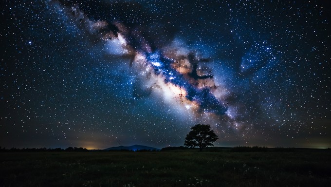 Celestial Ridge Free Starry Night Wonder Image - Stars, Night, Sky | Download at StockCake