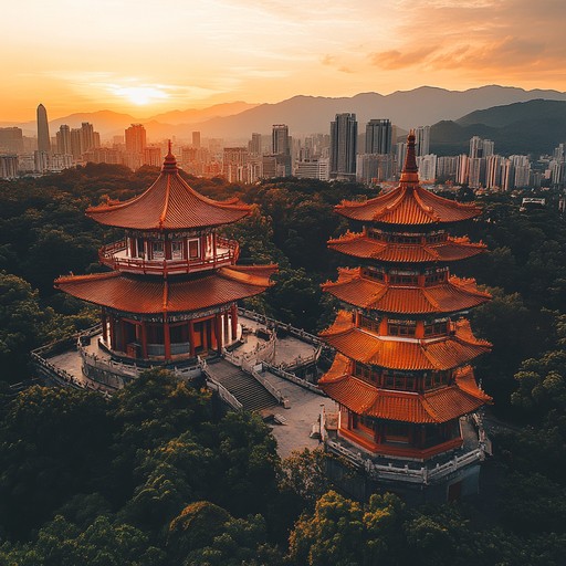 Temple Setting Free Sunset Over Temples Image - Sunset, Temples, Architecture ...