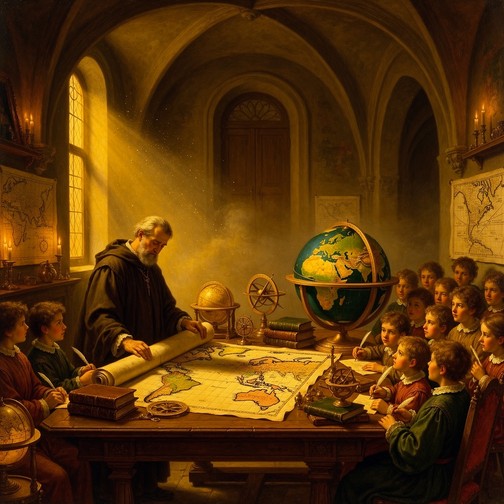 Free Geography Lesson Masterpiece Image - Renaissance, Painting ...