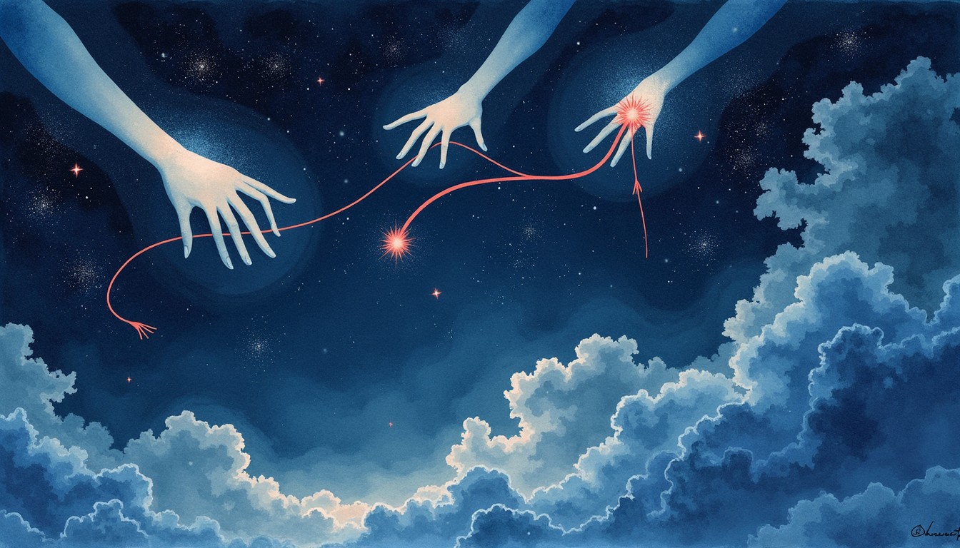 Free Cosmic Fate Connection Image - Watercolor, Ethereal, Hands ...