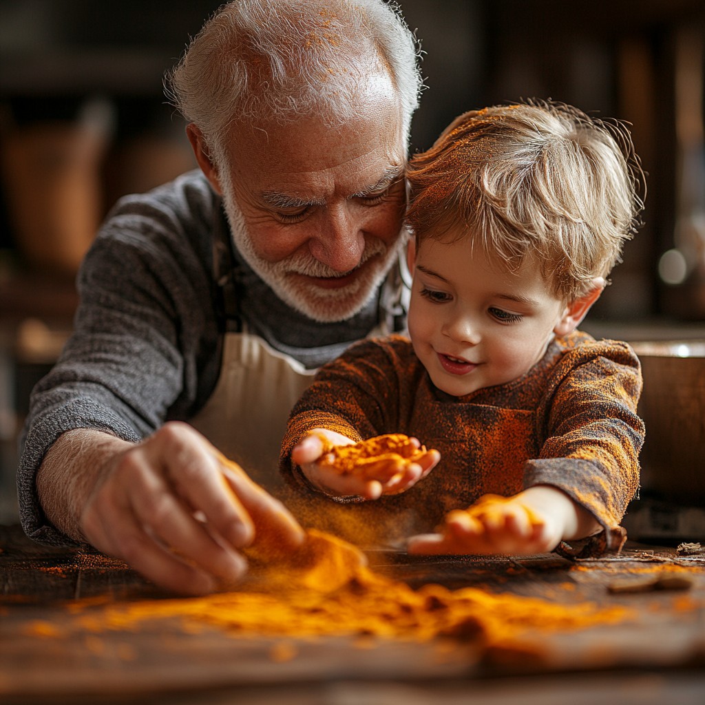 Free Grandfather, grandson cooking Image - Grandfather, Grandson ...