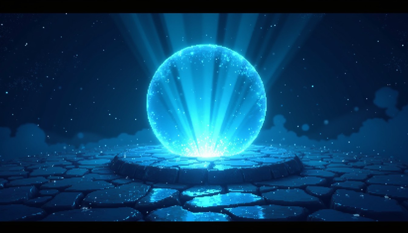 Free Glowing Crystal Orb Image - Orb, Cyan, Glow | Download at StockCake