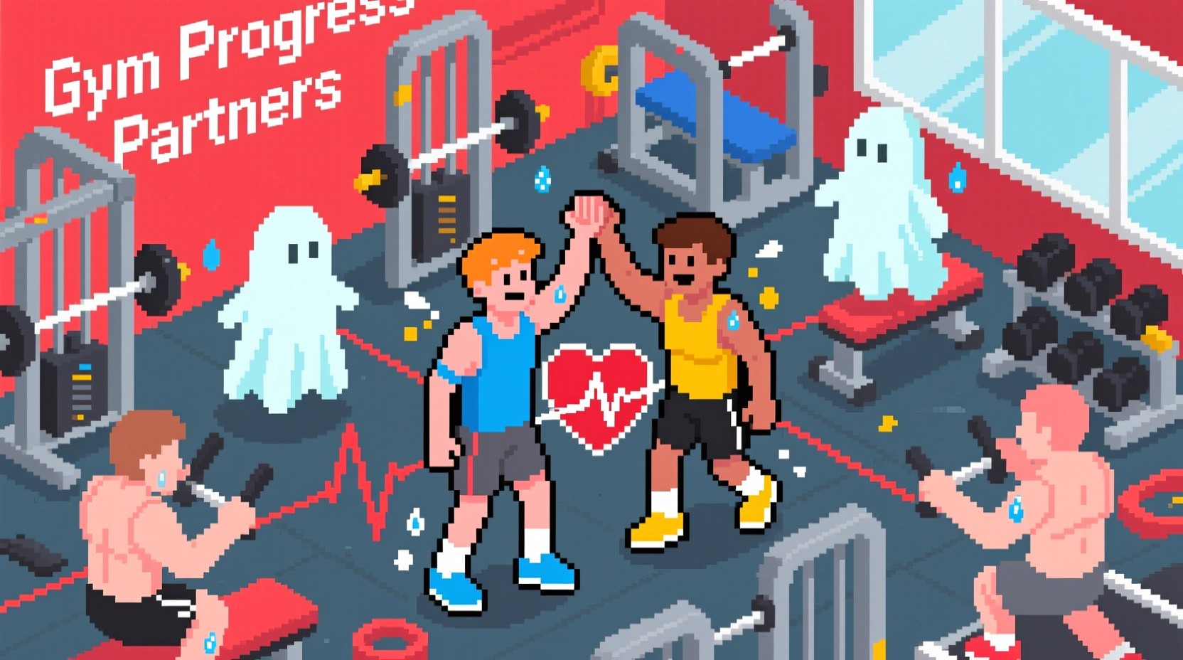 Free Pixel Gym Partners Photo - Pixel, Gym, Fitness | Download at StockCake
