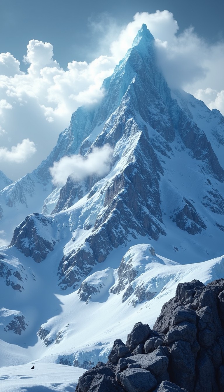 Free Majestic Alpine Summit Image - Mountain, Peak, Snow | Download at ...
