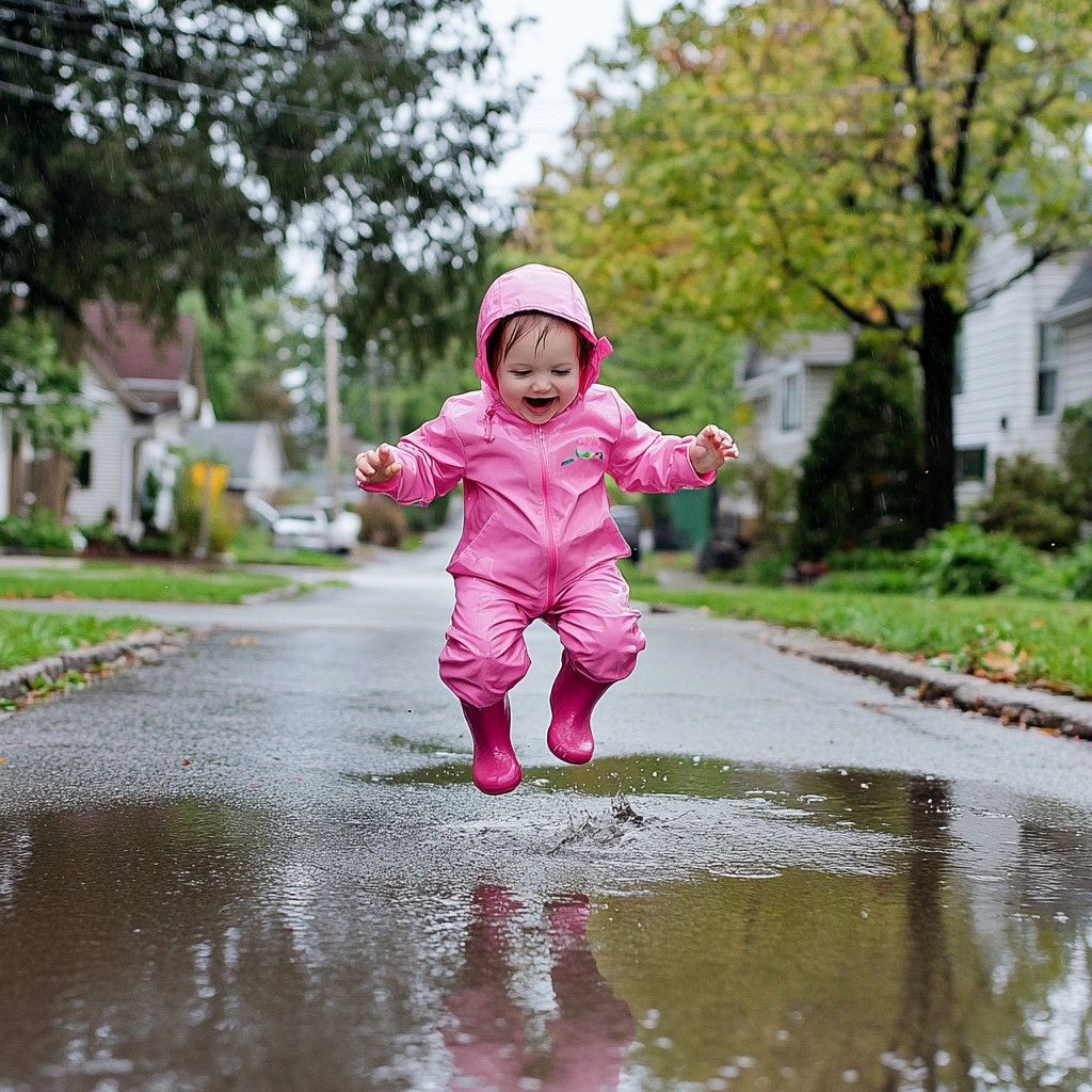 Free Joyful puddle jump Image - Child, Joy, Jumping | Download at StockCake