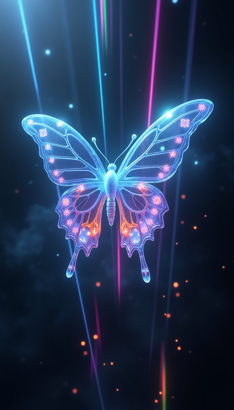 Free Digital Butterfly Dream Image - Butterfly, Holographic, Digital ...