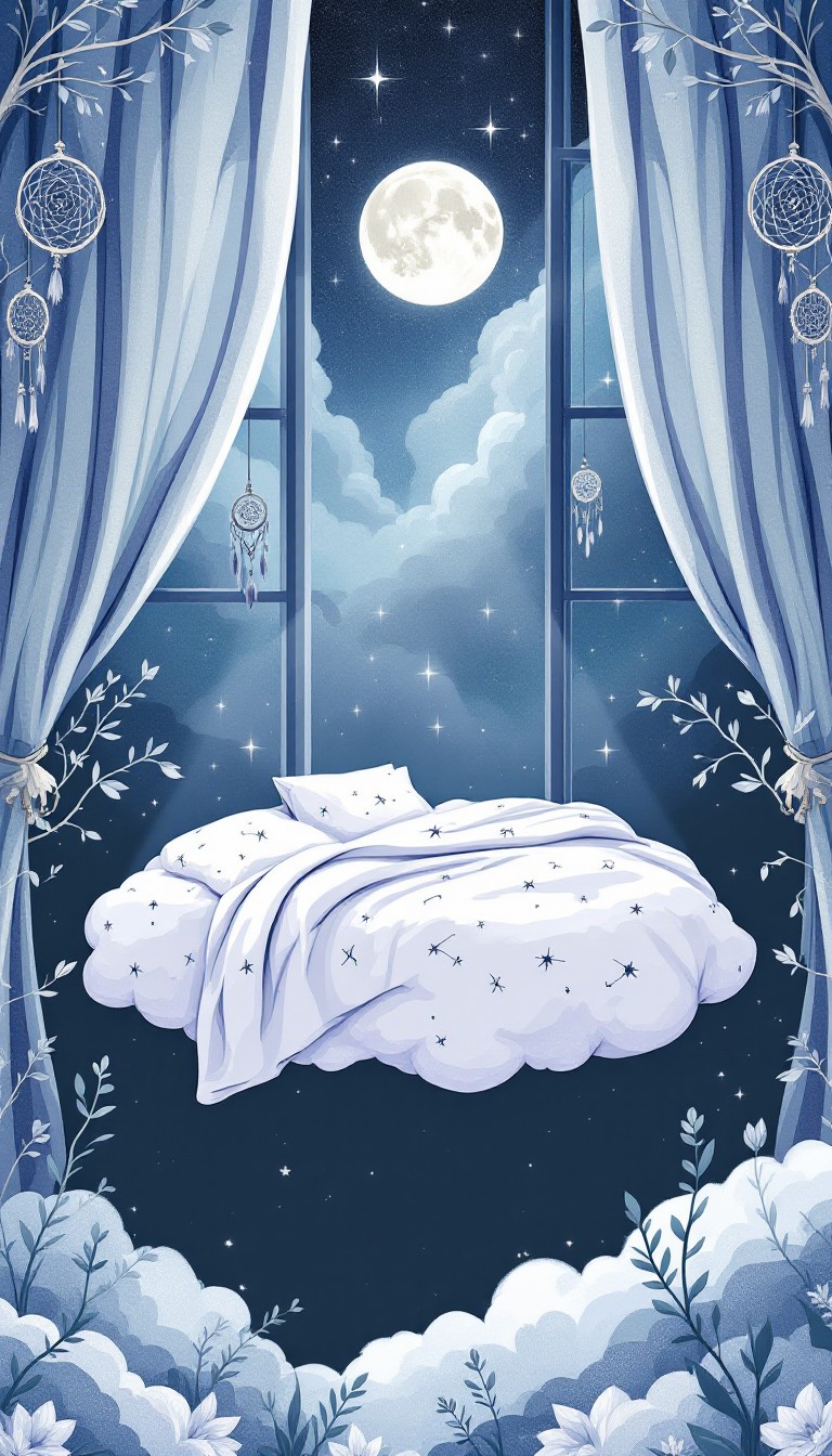Free Dreamy Night Haven Image - Bedroom, Sanctuary, Dreamscape ...