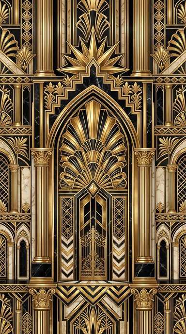 Free Golden Palace Entrance Image - Art-deco, Geometric, Palace ...