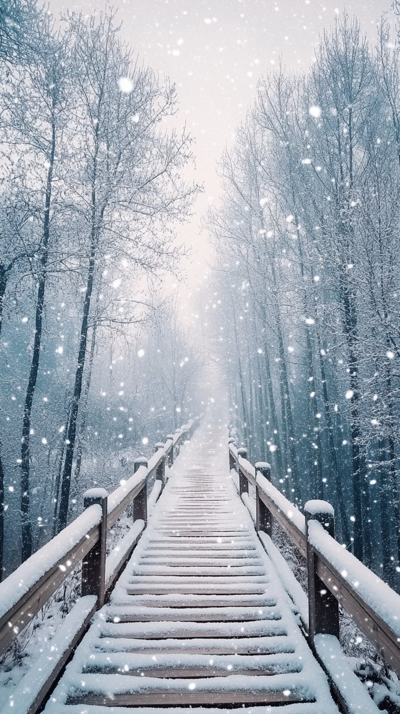 Free Snowy Forest Path Photo - Snow, Winter, Trees | Download at StockCake
