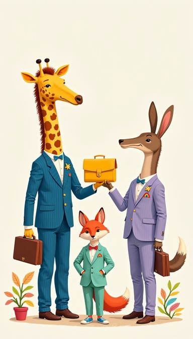 Free Woodland Business Team Image - Giraffe, Fox, Rabbit | Download at ...