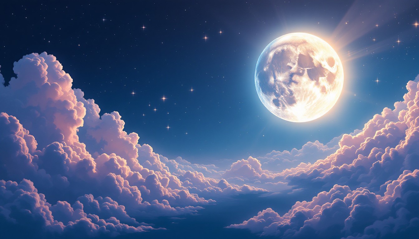Free Moonlit Dreamy Night Image - Moon, Night, Clouds | Download at ...