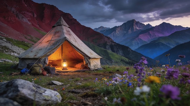 Free Alpine Camping Sanctuary Image - Camping, Tent, Mountains ...