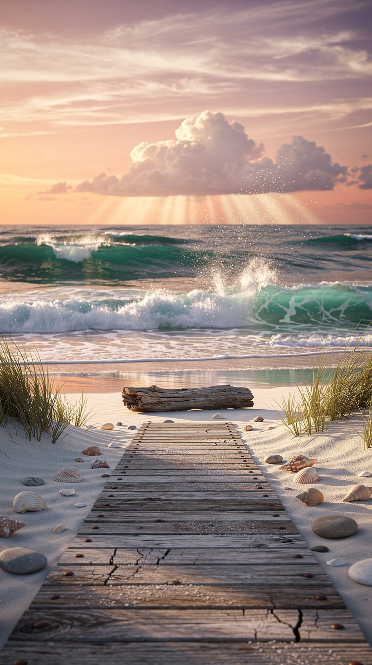 Free Sunset Beach Serenity Image - Beach, Ocean, Sunset | Download at ...