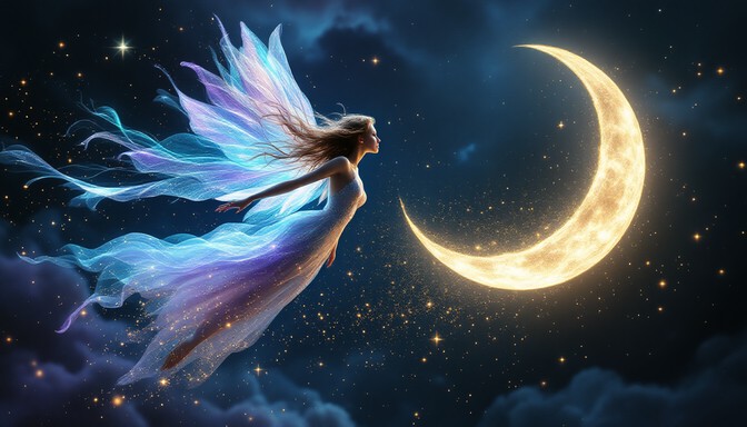 Download Moon Fairy Magic Image - Fairy, Moon, Space | StockCake